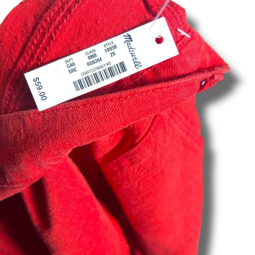 Madewell Red Denim Jean Shorts - Picture 6 of 7